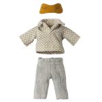 Clothes - Pyjamas For Mouse Dad Mustard - Maileg